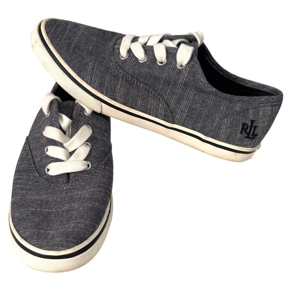 Lauren Ralph Lauren Jaelyn Gray Sneakers, Size 6B for Women, Excellent Condition